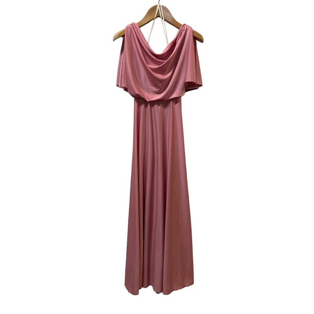 Vintage Pink Maxi Dress Authentic 70s Glamour Dancing Days